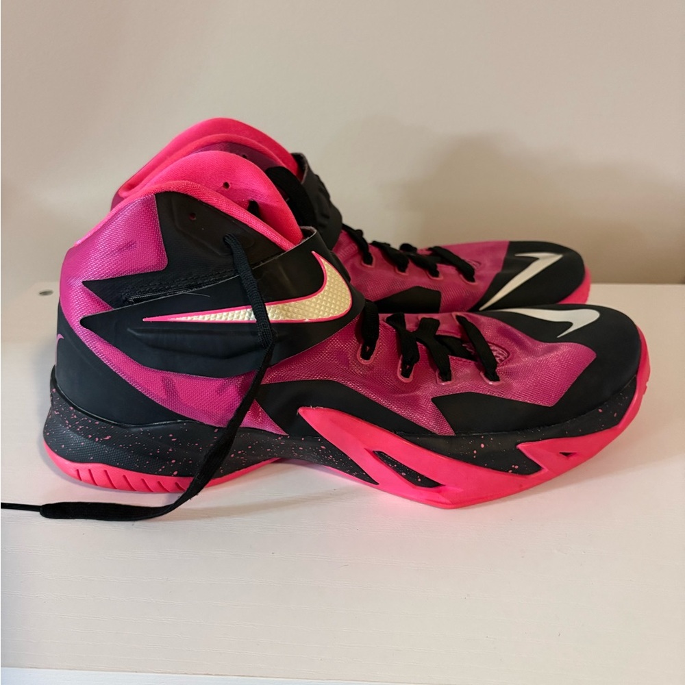Nike LeBron / Breast Cancer Edition Pink and Black High-Top Basketball Sneakers
